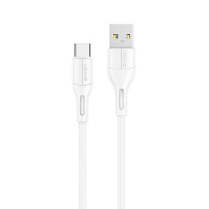 USAMS Kabel U68 USB-C 2A Încărcare rapidă 1m biał/alb SJ501USB02 (US-SJ501)