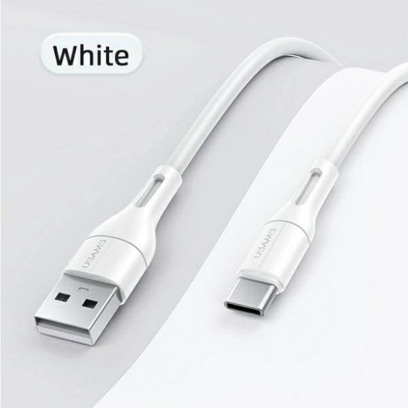 USAMS Kabel U68 USB-C 2A Încărcare rapidă 1m biał/alb SJ501USB02 (US-SJ501)