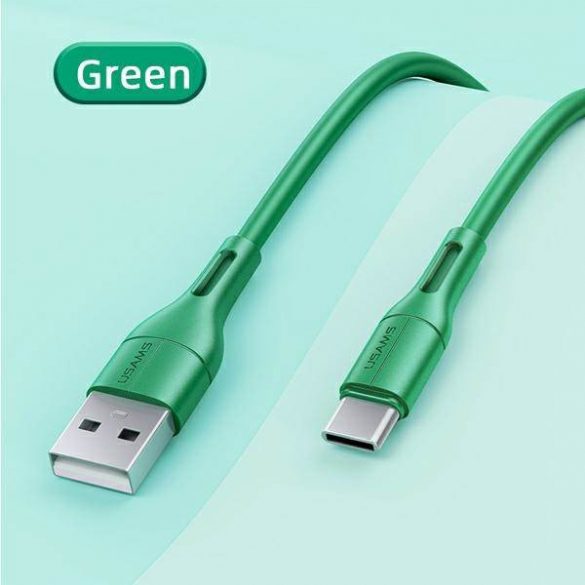 USAMS Kabel U68 USB-C 2A Fast Charge 1m zielony/verde SJ501USB04 (US-SJ501)