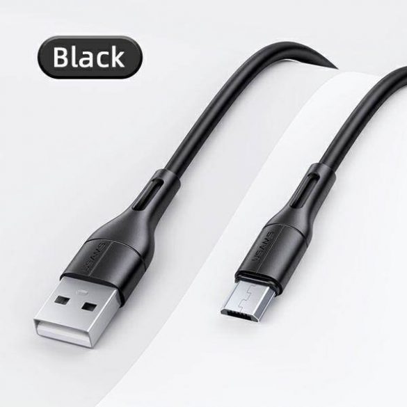 USAMS Kabel U68 microUSB 2A Fast Charge 1m czarny/negru SJ502USB01 (US-SJ502)