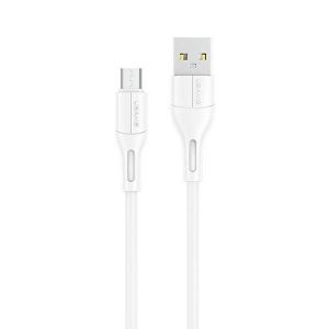 USAMS Kabel U68 microUSB 2A Fast Charge 1m biał/alb SJ502USB02 (US-SJ502)