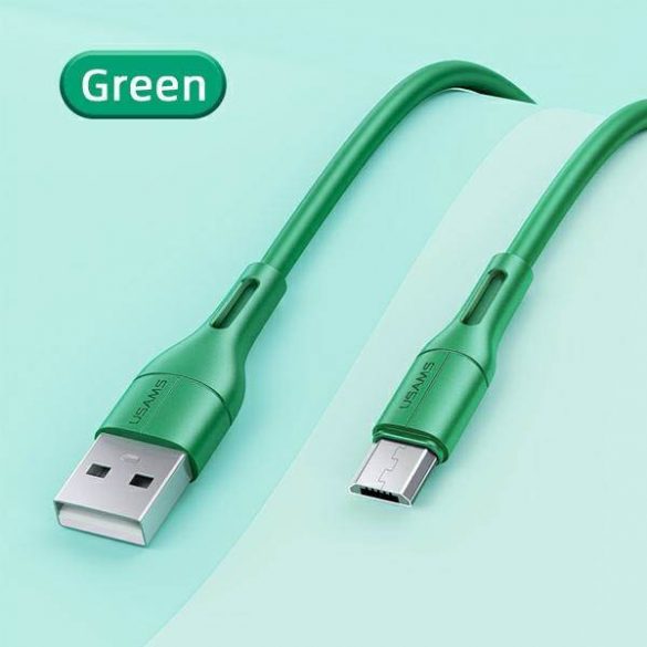 USAMS Kabel U68 microUSB 2A Fast Charge 1m zielony/verde SJ502USB04 (US-SJ502)