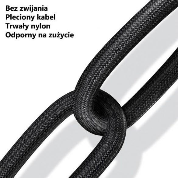 USAMS Kabel pleciony U33 lightning 1,2m 2A Încărcare rapidă rożowy/roz SJ360USB03 (US-SJ360)