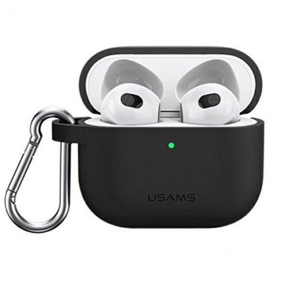 USAMS Etui ochronne to AirPods 3 silicon czarny/negru BH741AP01 (US-BH741) carcasa