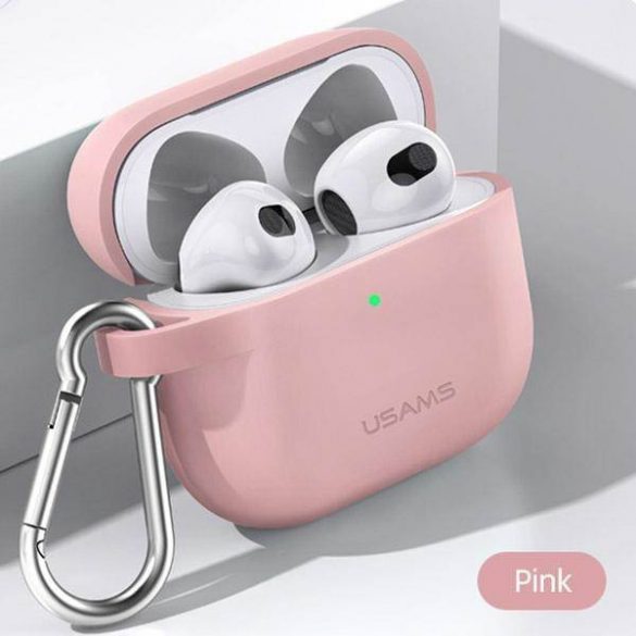 USAMS Etui ochronne to AirPods 3 silicon różowy/roz BH741AP03 (US-BH741) carcasa