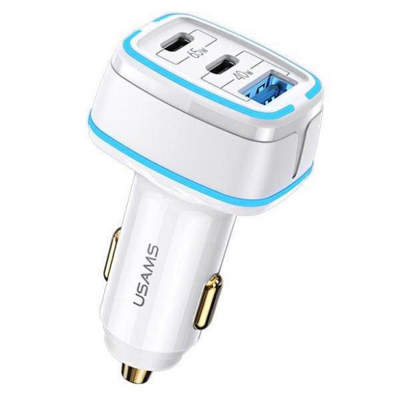 USAMS Ład. sam. 2xUSB-C+1xUSB C24 105W Fast Charge bial/alb CC141TC02 (US-CC141)