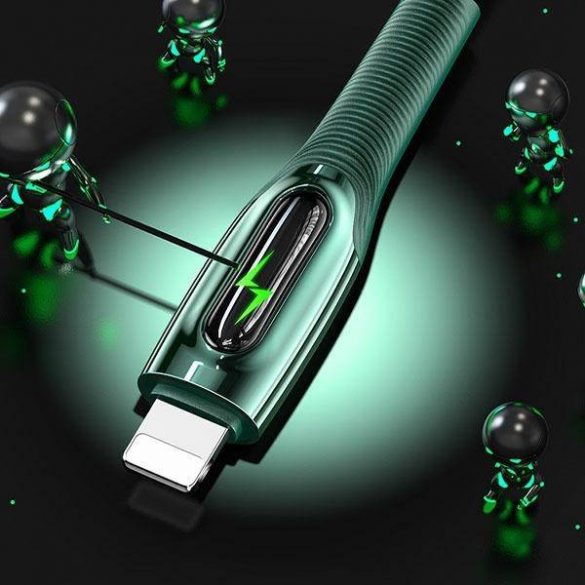 Cablu USAMS USB-C și Lightning Smart Power-off 20W PD Cable1.2m zielony/verde închis SJ518USB02 (US-SJ518)