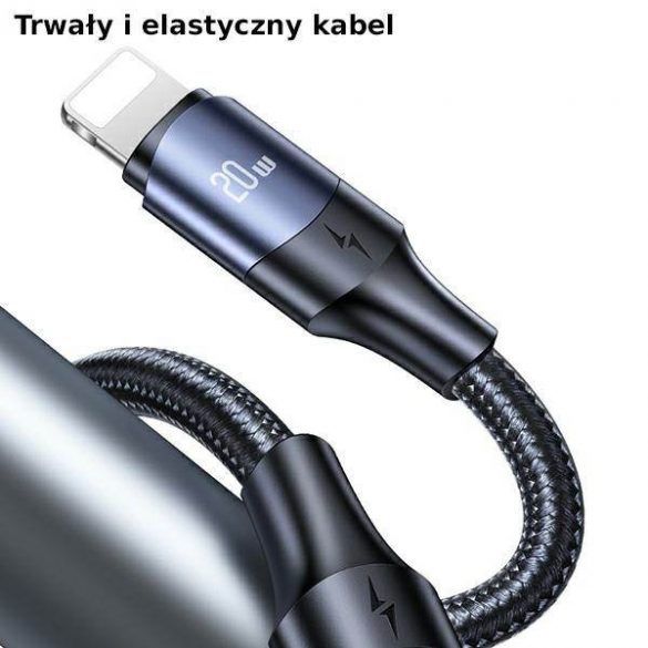 USAMS Kabel U71 USB-C cu Lightning 1,2m 20W PD Încărcare rapidă negru/negru SJ521USB01 (US-SJ521)