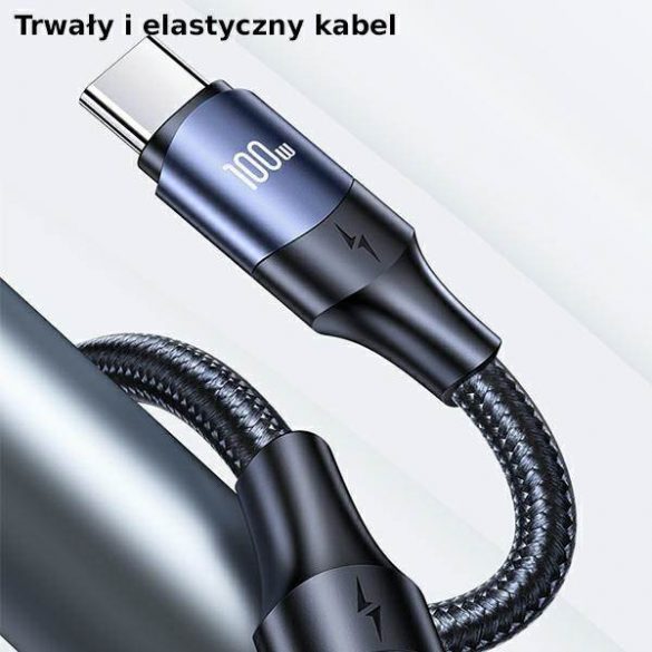 USAMS Kabel U71 USB-C și USB-C 2m 100W PD Încărcare rapidă negru/negru SJ525USB01 (US-SJ525)