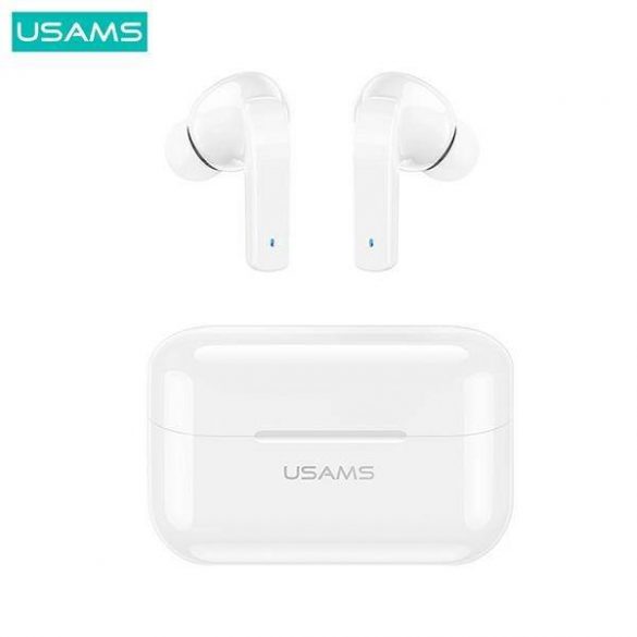 USAMS Słuchawki Bluetooth 5.0 TWS seria LY ANC bezprzewodowe biały/alb BHULY06