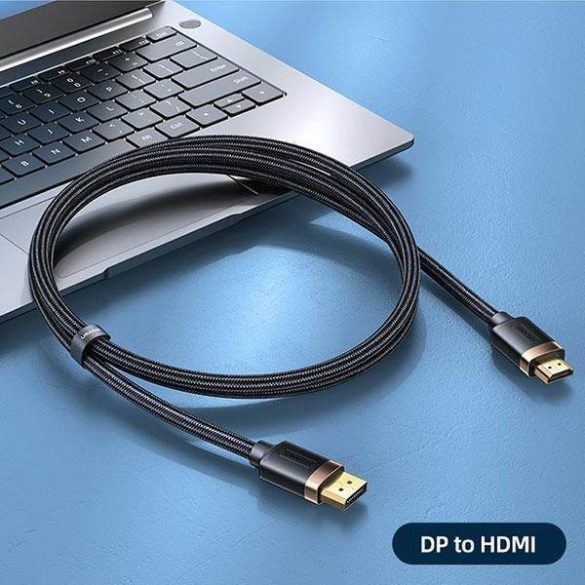 USAMS Kabel DP - HDMI U74 2,0 ​​m negru/negru 4K HD SJ530HD01 (US-SJ530)