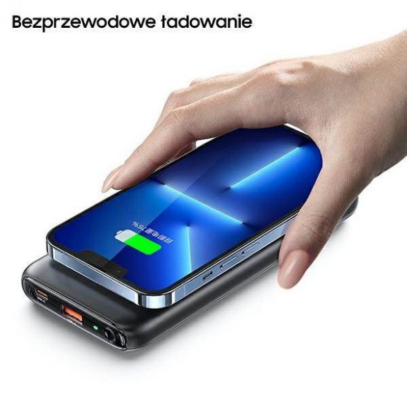 Powerbank USAMS PB62 10000mAh 20W QC3.0+PD Încărcare rapidă magnetică fără fir czarny/negru 10KCD17101 (US-CD171)