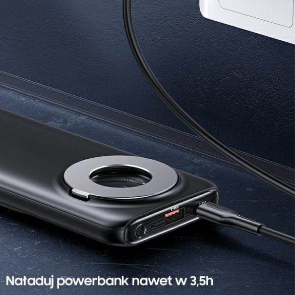 Powerbank USAMS PB62 10000mAh 20W QC3.0+PD Încărcare rapidă magnetică fără fir czarny/negru 10KCD17101 (US-CD171)