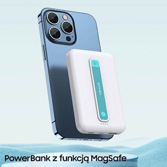 USAMS Powerbank PB64 10000mAh 20W QC3.0+PD Magnetic Wireless Fast Charge alb/alb  10KCD17302 (US-CD173)