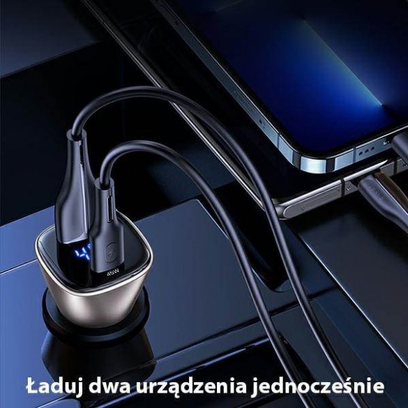 USAMS Ład. sam. C29 45W 2xUSB-A Încărcare rapidă fără złoty/aur deschis CC154CC01(US-CC154)