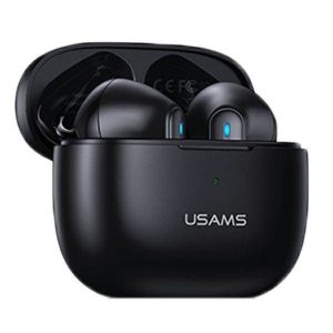 USAMS Słuchawki Bluetooth 5.2 TWS Seria NX10 Microfon dublu bezprzewodowe czarny/negru BHUNX01