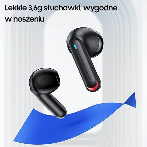 USAMS Słuchawki Bluetooth 5.2 TWS Seria NX10 Microfon dublu bezprzewodowe czarny/negru BHUNX01