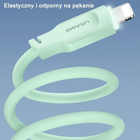 USAMS Kabel Lightning Încărcare rapidă 2,4A Seria Lithe 1,2m czarny/negru SJ565USB01(US-SJ565)