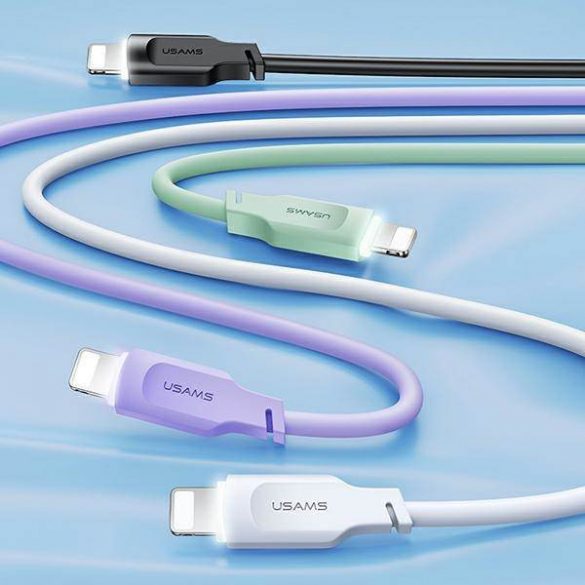 USAMS Kabel Lightning Încărcare rapidă 2,4A Seria Lithe1,2m biał/alb SJ565USB02 (US-SJ565)