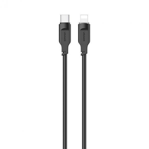 USAMS Kabel USB-C și Lightning PD Încărcare rapidă Lithe Series 1,2m 20W czarny/negru SJ566USB01 (US-SJ566)