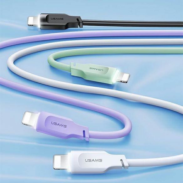 USAMS Kabel USB-C și Lightning PD Încărcare rapidă Lithe Series 1,2m 20W czarny/negru SJ566USB01 (US-SJ566)