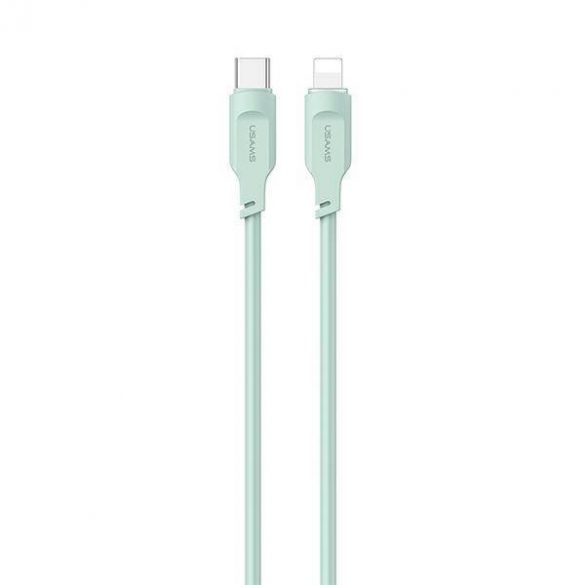 USAMS Kabel USB-C și Lightning PD Încărcare rapidă 1,2m 20W Seria Lithe zielony/verde SJ566USB04 (US-SJ566)