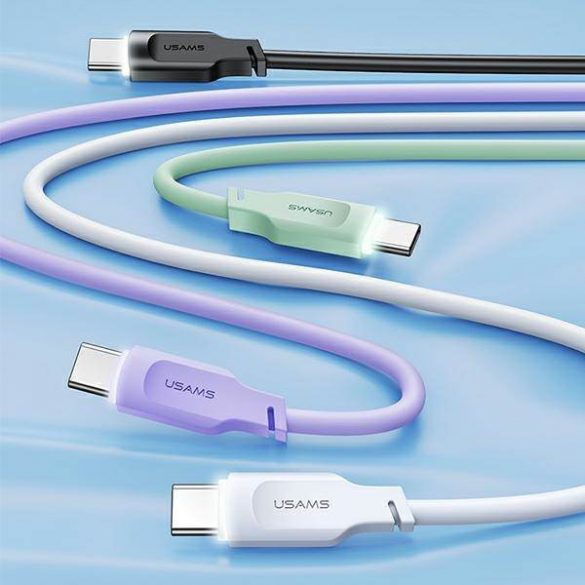 USAMS Kabel USB-C și USB-C PD Încărcare rapidă 1,2m 100W Seria Lithe czarny/negru SJ567USB01(US-SJ567)