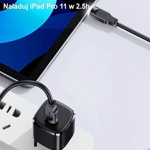 USAMS Kabel USB-C și USB-C PD Încărcare rapidă 1,2m 100W Seria Lithe czarny/negru SJ567USB01(US-SJ567)