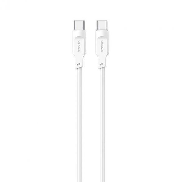 USAMS Kabel USB-C și USB-C PD Încărcare rapidă 1,2 m 100 W Seria Lithe biał/alb SJ567USB02 (US-SJ567)