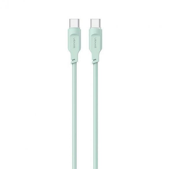 USAMS Kabel USB-C și USB-C PD Încărcare rapidă 1,2m 100W Seria Lithe zielony/verde SJ567USB04 (US-SJ567)