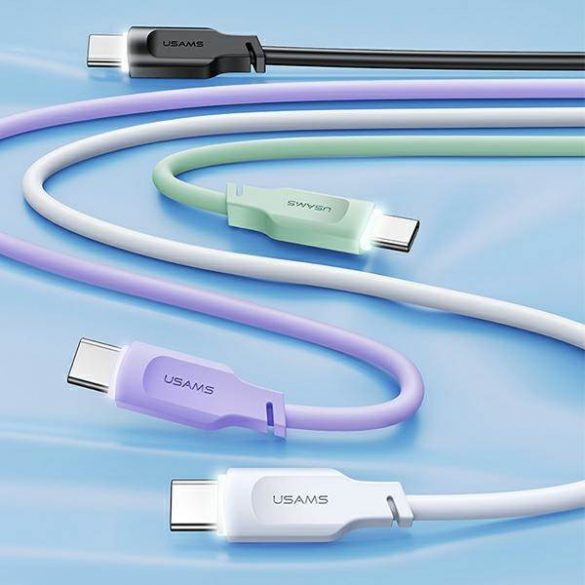 USAMS Kabel USB-C PD Încărcare rapidă 1,2m 6A Seria Lithe biał/alb SJ568USB02(US-SJ568)