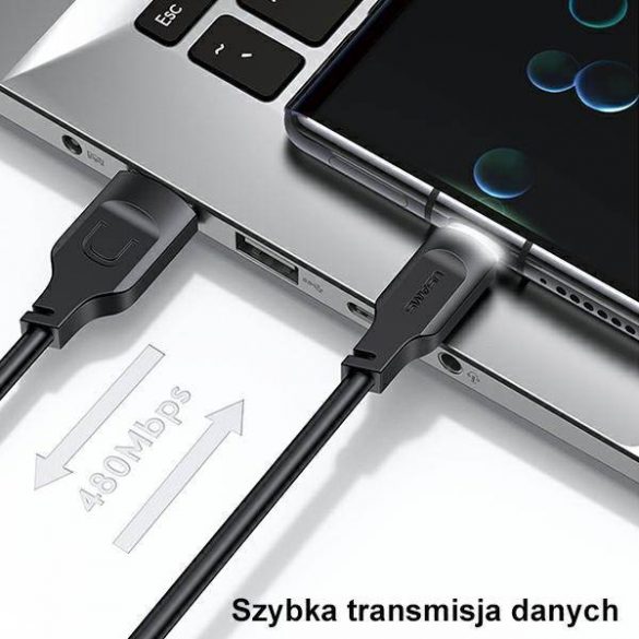 USAMS Kabel USB-C PD Încărcare rapidă 1,2m 6A Seria Lithe biał/alb SJ568USB02(US-SJ568)