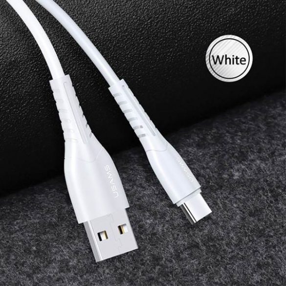 USAMS Kabel U35 microUSB 2A Fast Charge 1m biał/alb SJ365USB02 (US-SJ365)