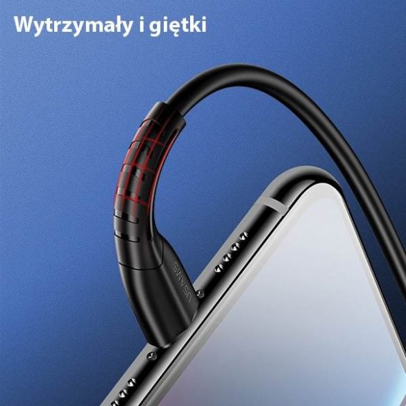 USAMS Kabel U35 USB-C 2A Încărcare rapidă 1m czarny/negru SJ366USB01 (US-SJ366)