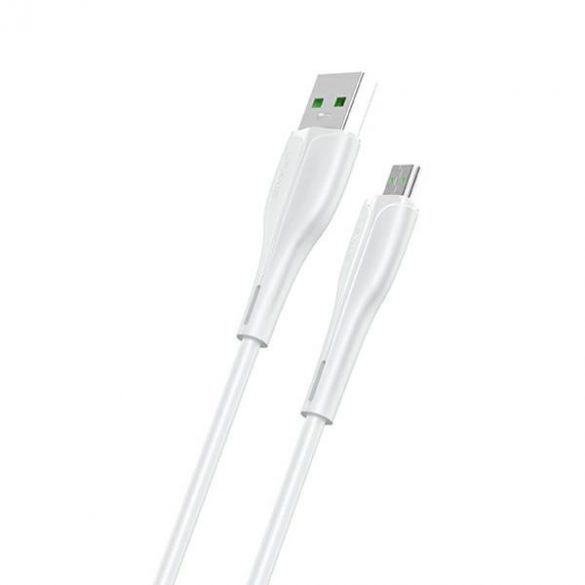 USAMS Kabel U38 microUSB 4A Fast Charge pentru OPPO 1m biały/alb SJ375USB02 (US-SJ375)