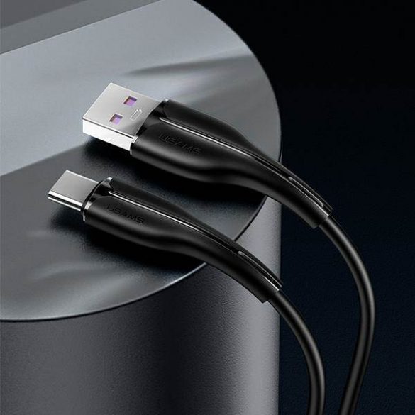 USAMS Kabel U38 USB-C 5A Încărcare rapidă OPPO/HUAWEI 1m czarny/negru SJ376USB01 (US-SJ376)