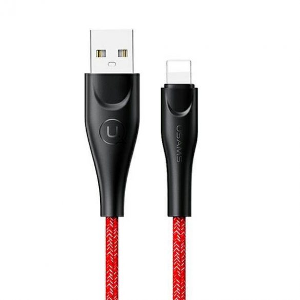 USAMS Kabel pleciony U41 lightning 1m 2A czerwony/roșu SJ391USB02 (US-SJ391) Încărcare rapidă