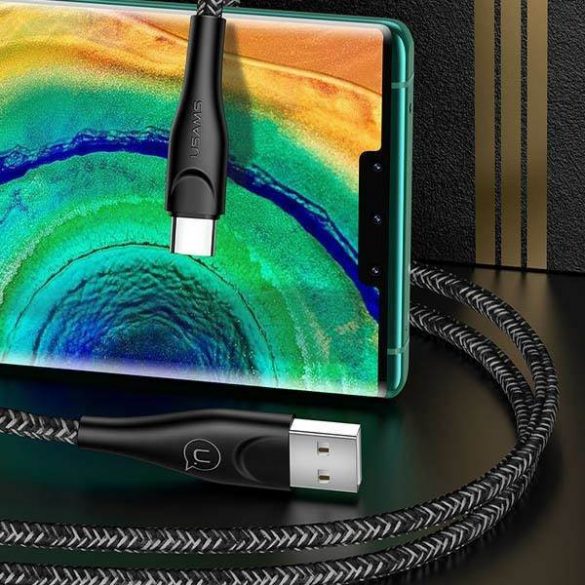 USAMS Kabel pleciony U41 USB-C 1m 2A czerwony/roșu SJ392USB02 (US-SJ392) Încărcare rapidă