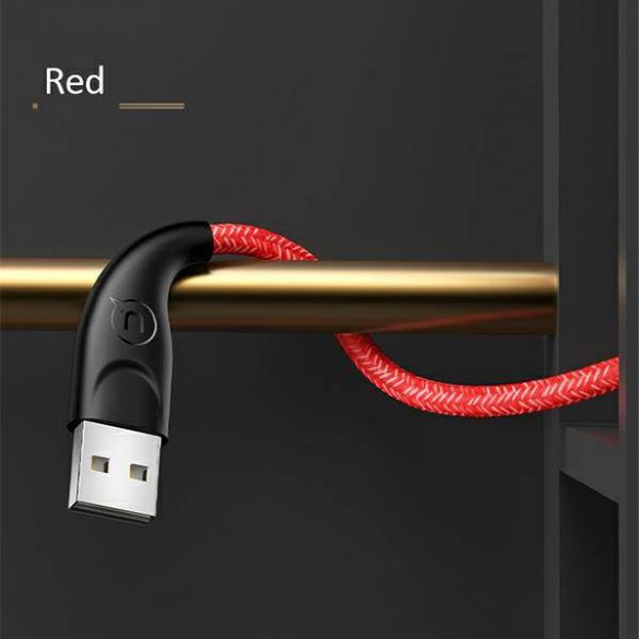 USAMS Kabel pleciony U41 USB-C 2m 2A czerwony/roșu SJ395USB02 (US-SJ395)