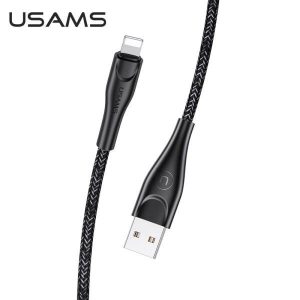 USAMS Kabel pleciony U41 lightning 3m 2A czarny/negru SJ397USB01 (US-SJ397) Încărcare rapidă