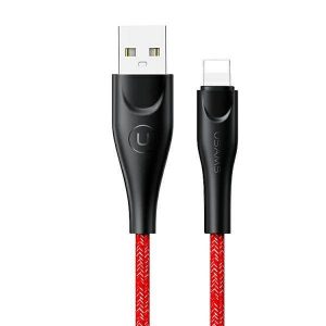 USAMS Kabel pleciony U41 lightning 3m 2A czerwony/roșu SJ397USB02 (US-SJ397) Încărcare rapidă