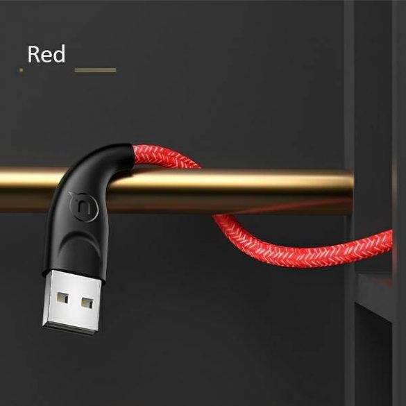 USAMS Kabel pleciony U41 lightning 3m 2A czerwony/roșu SJ397USB02 (US-SJ397) Încărcare rapidă