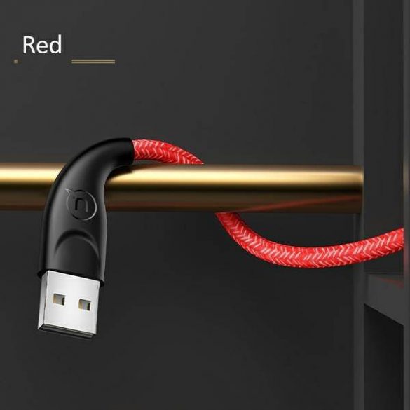 USAMS Kabel pleciony U41 USB-C 3m 2A czerwony/roșu SJ398USB02 (US-SJ398) Încărcare rapidă