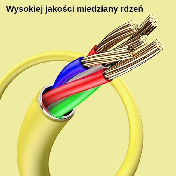 USAMS Kabel U52 lightning 2A Fast Charge 1m zółty/galben SJ434USB03 (US-SJ434)