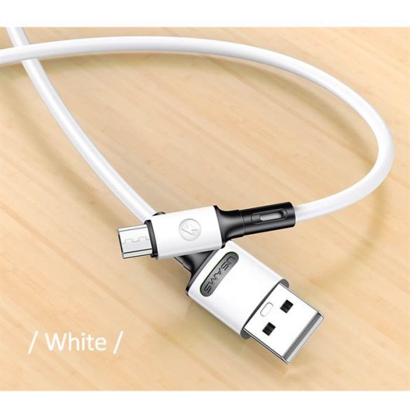 USAMS Kabel U52 microUSB 2A Fast Charge 1m biały/alb SJ435USB01 (US-SJ435)