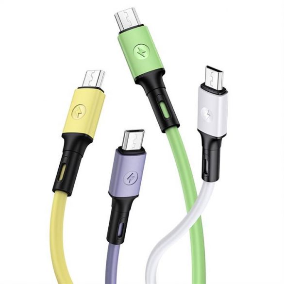 USAMS Kabel U52 microUSB 2A Fast Charge 1m biały/alb SJ435USB01 (US-SJ435)