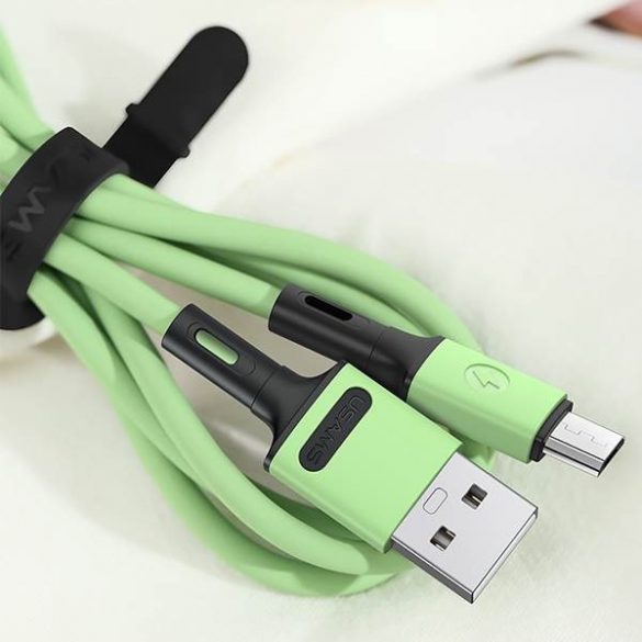 USAMS Kabel U52 microUSB 2A Fast Charge 1m biały/alb SJ435USB01 (US-SJ435)