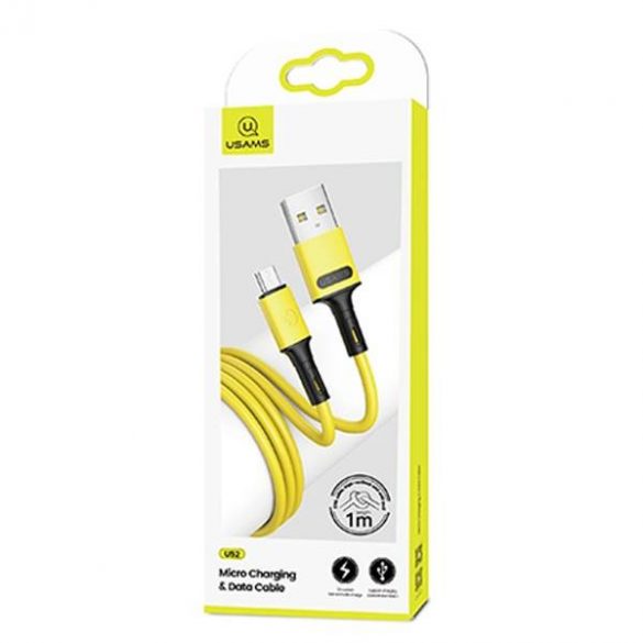 USAMS Kabel U52 microUSB 2A Încărcare rapidă 1m tone/galben SJ435USB03 (US-SJ435)