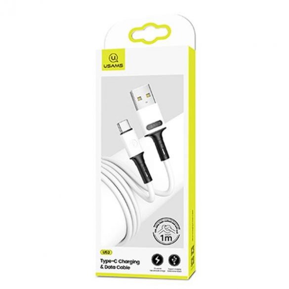 USAMS Kabel U52 USB-C 2A Încărcare rapidă 1m biał/alb SJ436USB01 (US-SJ436)