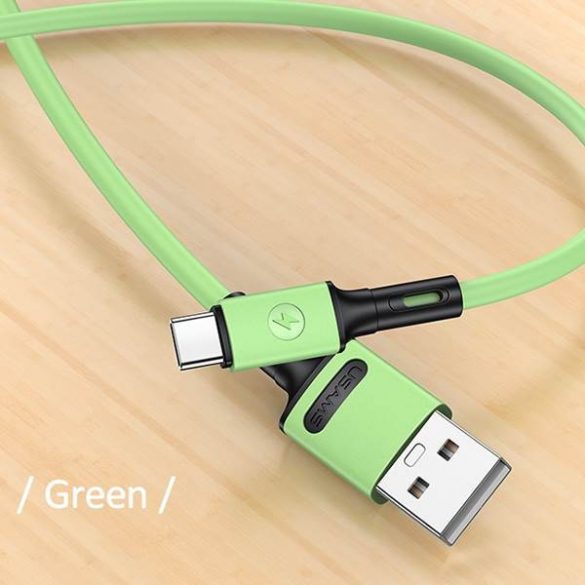 USAMS Kabel U52 USB-C 2A Încărcare rapidă 1m zielony/verde SJ436USB02 (US-SJ436)